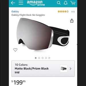 Brand New Oakley Flight Deck Ski Goggles Prizm